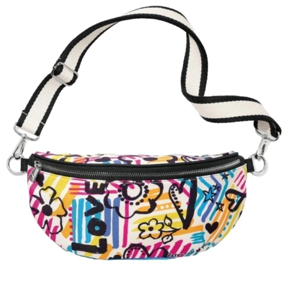 BRIGHTON Graffiti Love Cross Body Belt Bag NWT